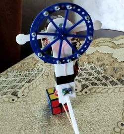 One axis reaction wheel self balancing stick