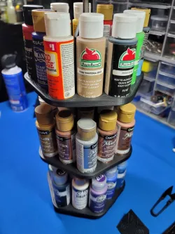 Rotating Acrylic Paint Storage