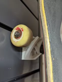 Slatwall skateboard mount (hook/bracket)