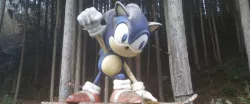 Sonic Statue in the mountains
