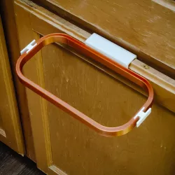 Trash bag holder for cabinet door