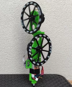 Two axis reaction wheel self balancing stick