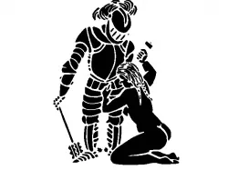 Unlocking a Knight - Printed Drawing