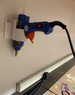 Wall mount for mini hot glue gun