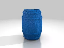 Wooden Barrel Stylized 