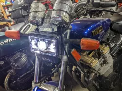 1980's Yamaha rectangular LED headlight adapter