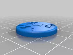 25mm Cracked Earth Base for Miniatures| Great for Warhammer and D&D minis| Fits most small sized minis|