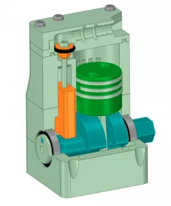 Air Pressure Engine (Pneumatic) - 1 cylinder - 5.3 ccm
