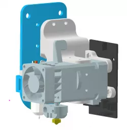 Artillery Biqu H2 mount with BLtouch for Volcano or normal hotend
