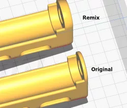 Creality (Ender 3) Filament holder 80mm spools, Thicker End Remix