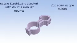 Flashlight 30mm Airgun Scope Bracket with Weaver mounts