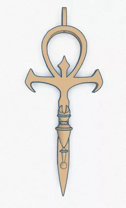 Goth, Vampire Ankh Pendant, batless