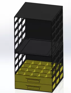 Large Stackable Parts Organizer (Customizable Drawers, Vertical Stacking)