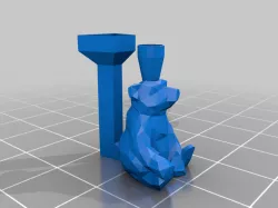 LOW POLY BEAR MOLD FOR (DIRTY) PLA LOST CASTING