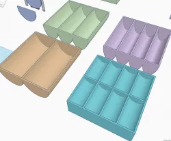 modular drawer boxes 15 cm square