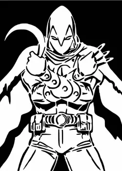  Moon Knight stencil 3