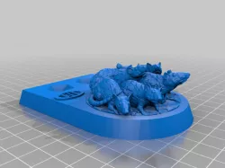 MTG Rat Swarm Token with 2d10 Slots