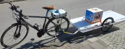 Overrun brake for bicycle trailer / Auflaufbremse für Fahrradanhänger