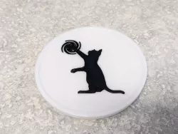 Pickles the Cat Drink Coaster