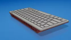 Raspberry Pi 400 US layout: CAD model for case, mount, attachment design