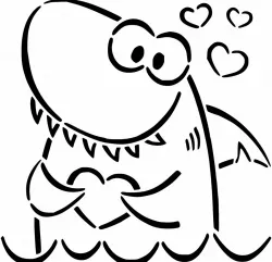 Shark stencil 4