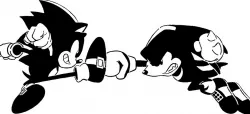 Sonic Vs Knuckles stencil