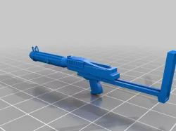 Star Wars DC15-S blaster rifle with open stock from Revenge of the Sith on 1:12 1:6 and 1:1 scale