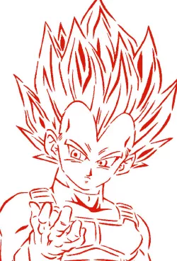 Vegeta stencil 7