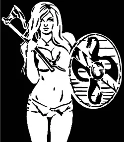 Viking Girl stencil