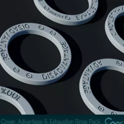$1.1011 TTRPG Cover, Advantage & Exhaustion Rings Pack