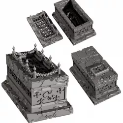 $1.25Sarcophagus With Skeleton Or Secret Stair Case Insert and Two Tops