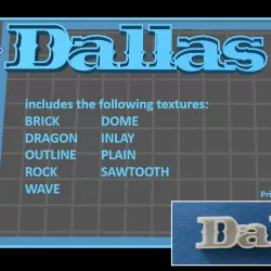 $15.00DALLAS True 3D Font