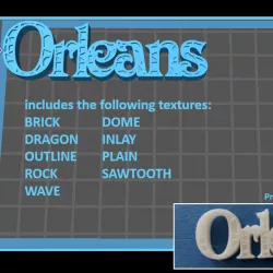 $15.00ORLEANS True 3D Font
