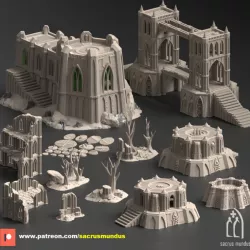 $18.95Thesalon. Savage World Fortress. Scifi / Futuristic / Gothic Buildings. Terrain and Scenery for Wargames