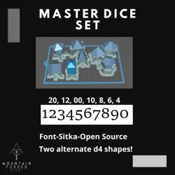 $19.99Adventure Dice Set- Font Sitka- Alternate D4