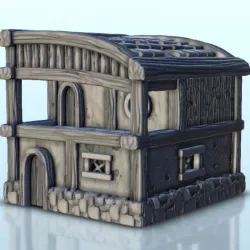 $2.30Medieval hotel with flat roof and terrace 5 - Medieval scenery terrain wargame