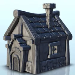 $2.30Medieval house with fireplace 10 - Medieval scenery terrain wargame
