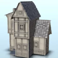 $2.30Medieval house with floor 1 - Medieval Dark Age scenery terrain wargame