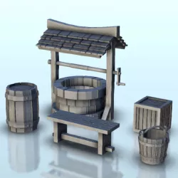 $2.30Set of exterior medieval accessories 1 - Medieval Dark Age scenery terrain wargame