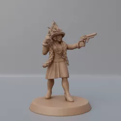 $2.50Flapper Armed with Gun Cthulhu Investigator 32mm RPG Tabletop