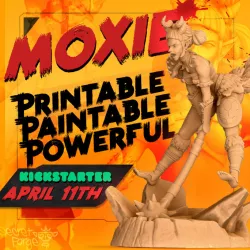 $23.99[Bundle] Moxie the Brutale: Female Tiefling Barbarian Pinup Miniature