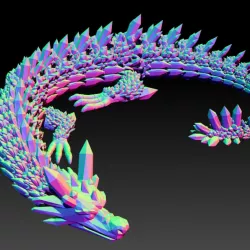 $3.00ARTICULATED CRYSTAL DRAGON - FLEXI CRYSTAL DRAGON 3D PRINT