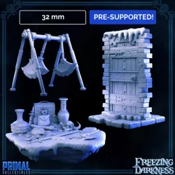 $3.00Axes trap, Wooden door and treasure -FREEZING DARKNESS - MASTERS OF DUNGEONS QUEST