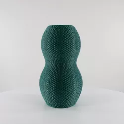 $3.00Double Sphere Vase, Inward Diamond Texture, Slimprint