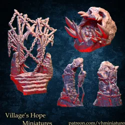 $3.00Hell scatter terrain , hell gate ,skeleton hanging