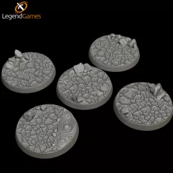 $3.00LegendGames 40mm round cracked earth bases