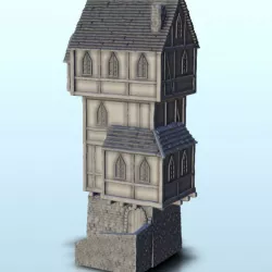 $3.50Medieval house in tower with stone stair 7 - Medieval Dark Age scenery terrain wargame