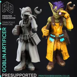 $3.50Technical - Goblin Artificer - Goblin Potion Brewer - PRESUPPORTED - 32mm Scale
