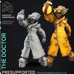 $3.50The Doctor - Goblin Alchemist - Goblin Potion Brewer - PRESUPPORTED - 32mm scale