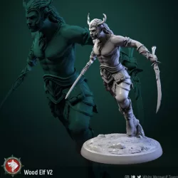 $3.50Wood elf swordsman 2 32mm pre-supported